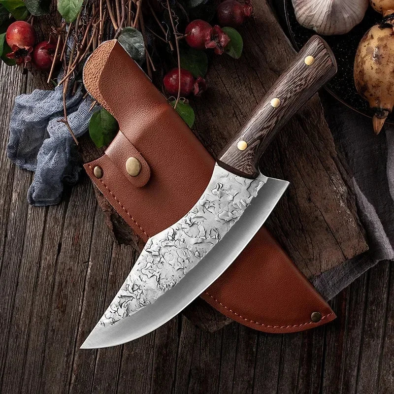 Set of 3 Handcrafted Fire Knives - Hand Forged with Sheaths