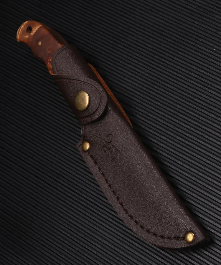 Artisan Marble Knife - Hand Forged with Custom Sheath