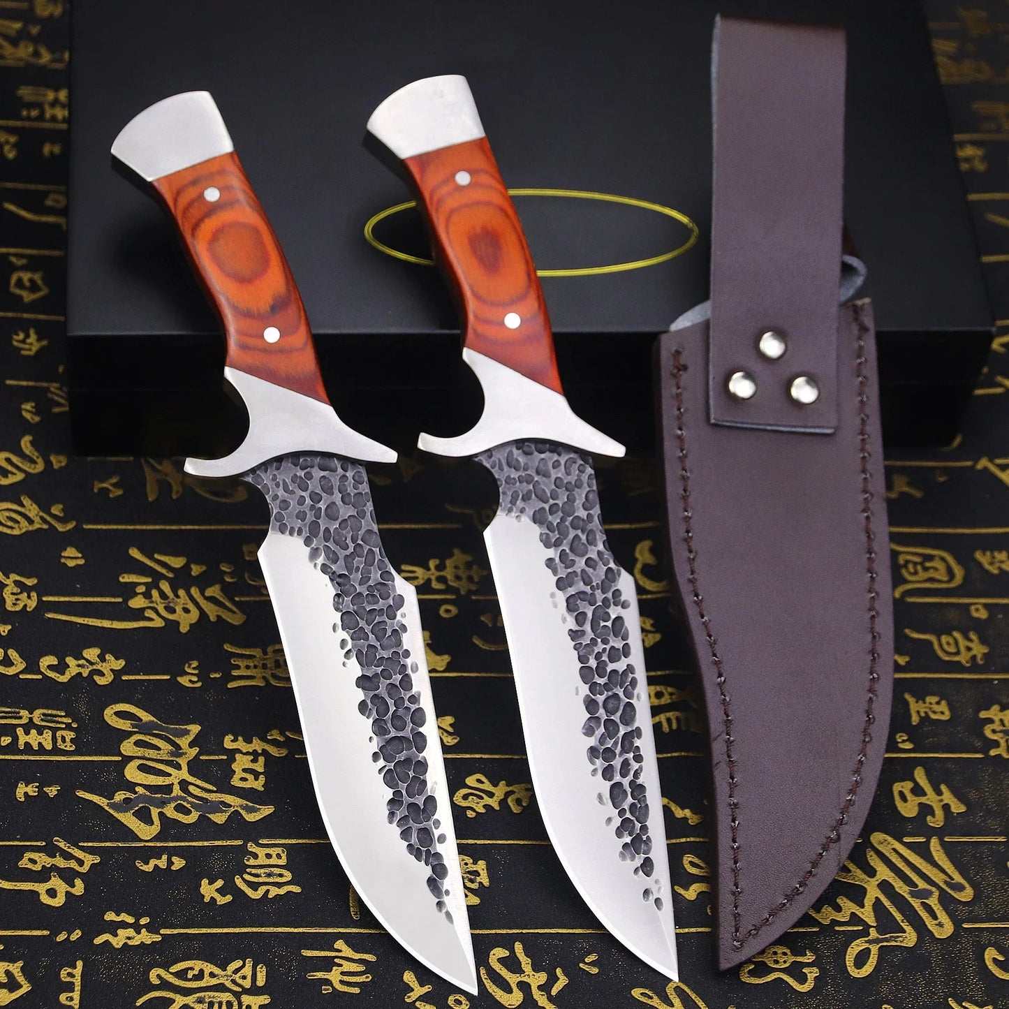 Artisan Fire Knife - Hand-Forged with Custom Sheath