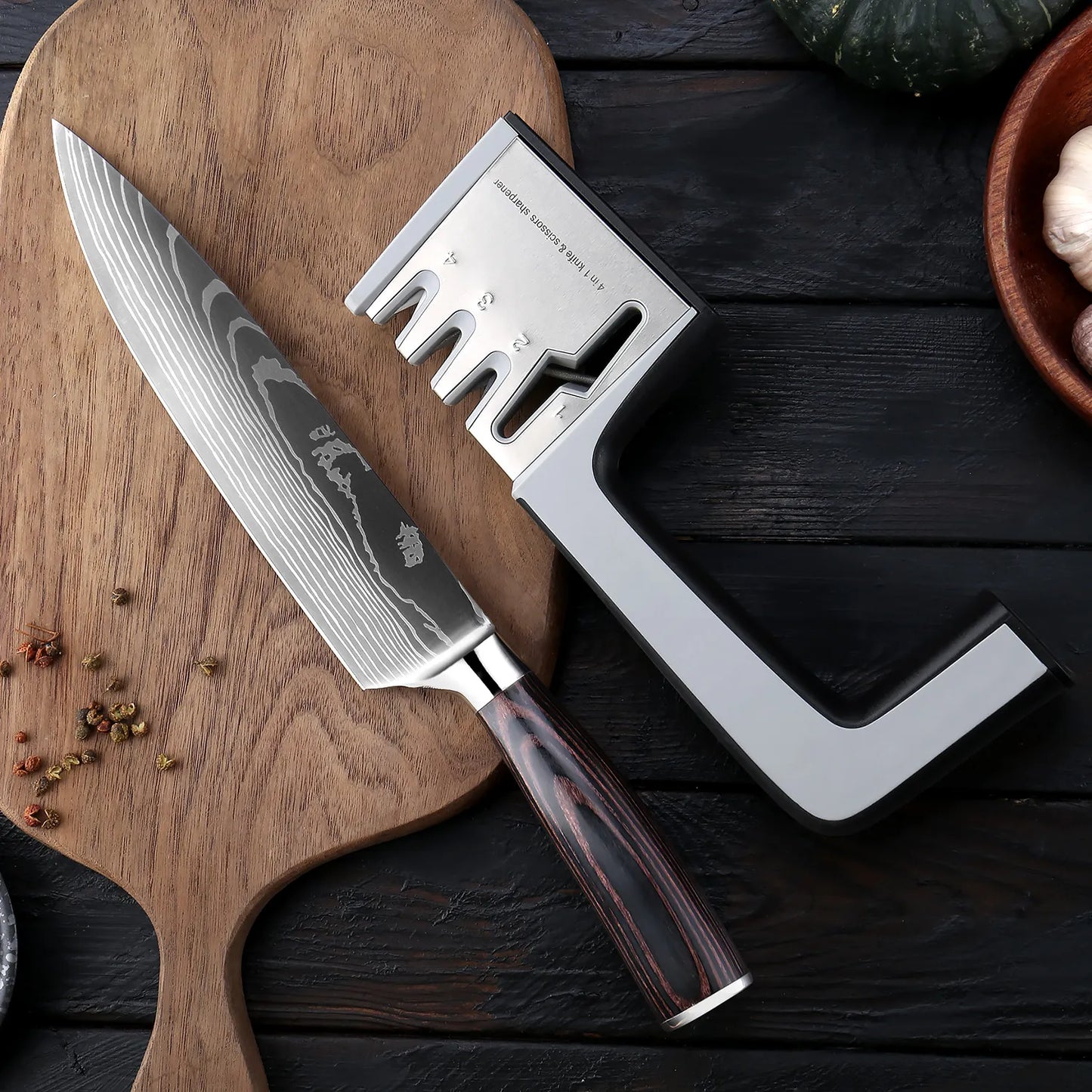Ultimate Knife Set with 4-in-1 Sharpener