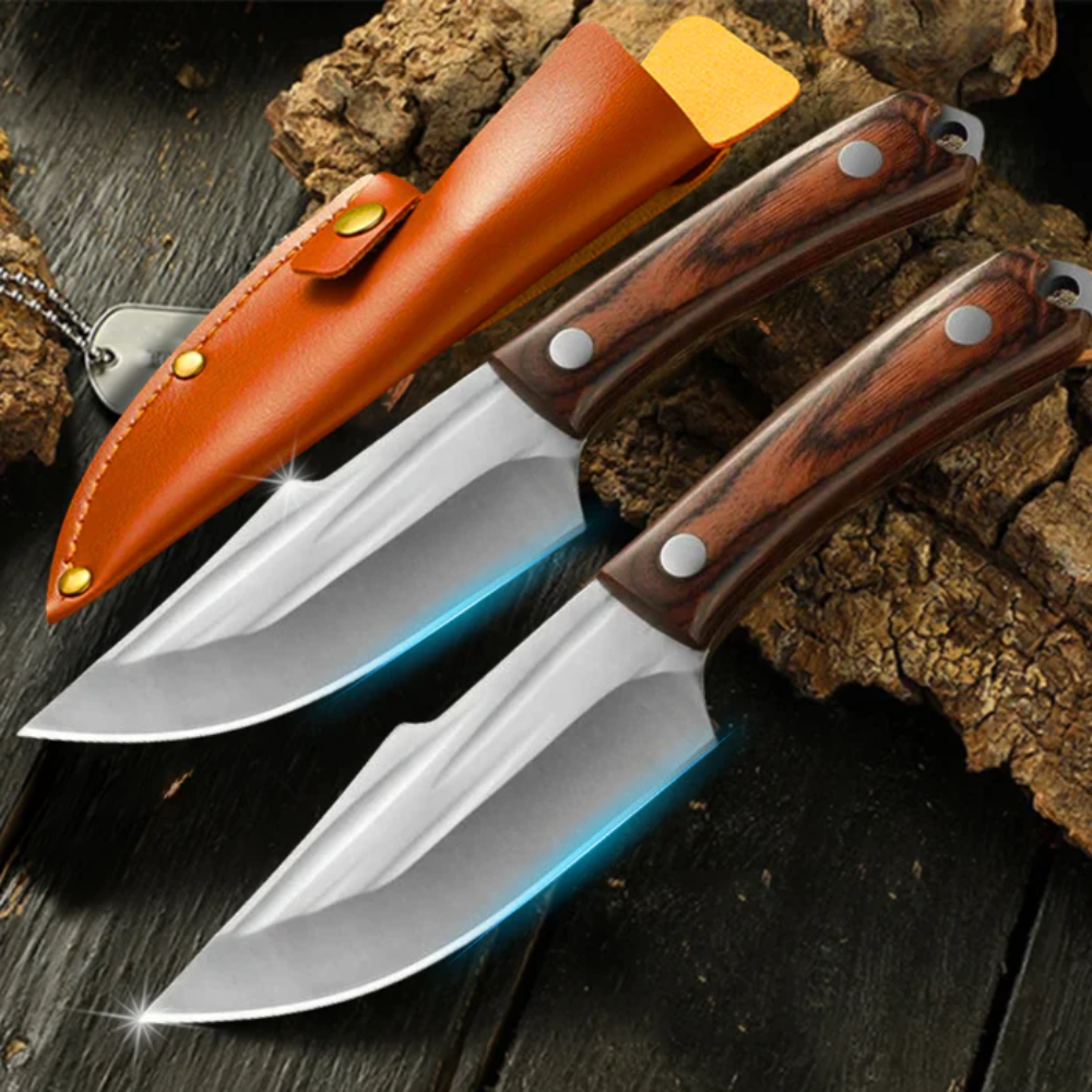 Artisan Forged Blade Knife with Leather Sheath – Buy One, Get One Free!