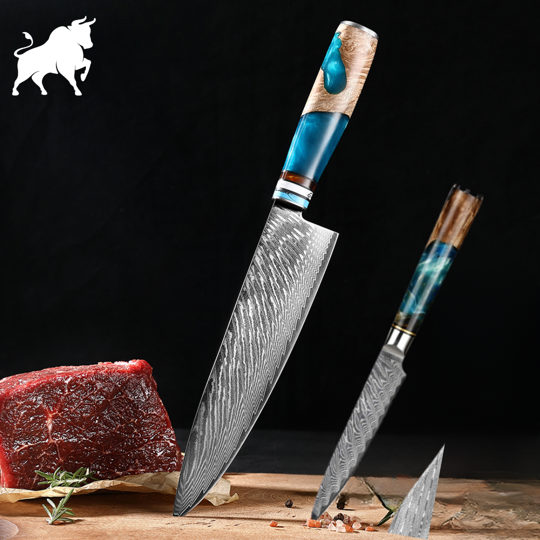 Set of 2 Damascus Steel Knives