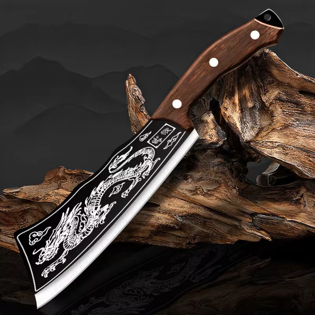 Artisan Rock Knife - Hand Forged with Custom Sheath