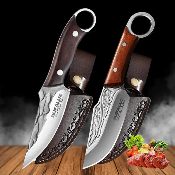 Set of 2 Hand Forged Sharp Knives - Buy 1, Get 2!