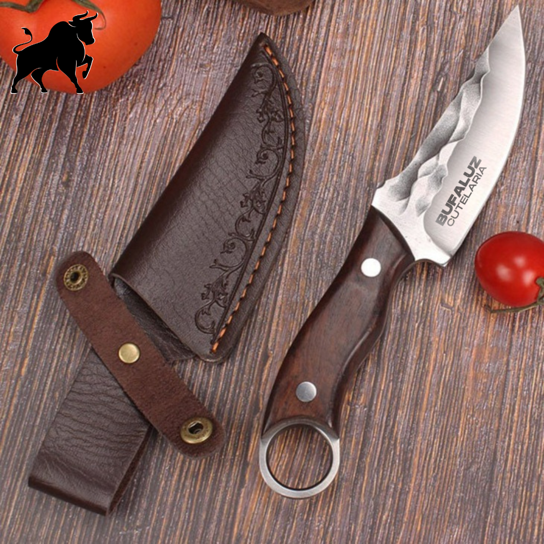 Set of 3 Hand-Forged Matagal Knives with Sheaths