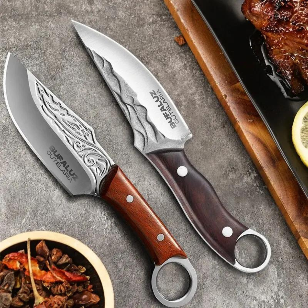 Set of 2 Hand Forged Sharp Knives - Buy 1, Get 2!