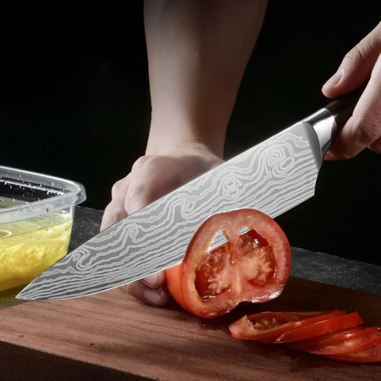 Master Damascus Finish Combo: Knife & Chef's Cleaver Set