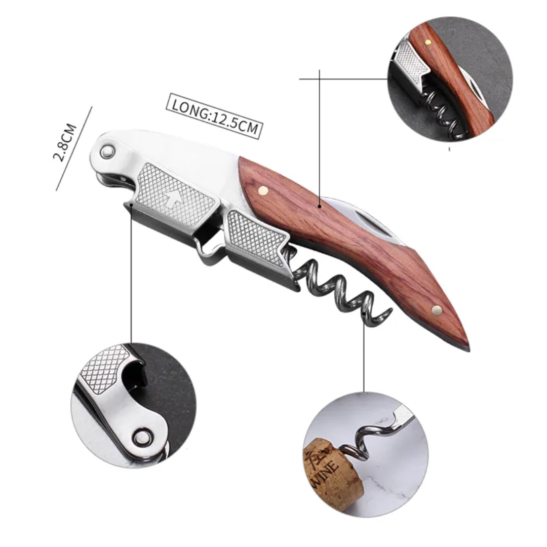 Premium Wooden Handle Corkscrew