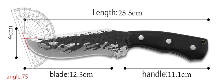 Artisan Bone Knife - Hand Forged with Custom Sheath