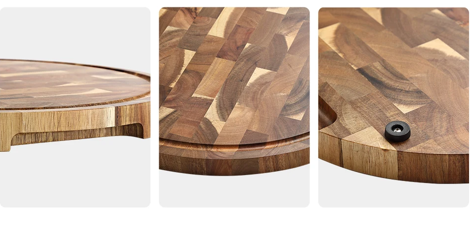 Round Acacia Wood Serving Board