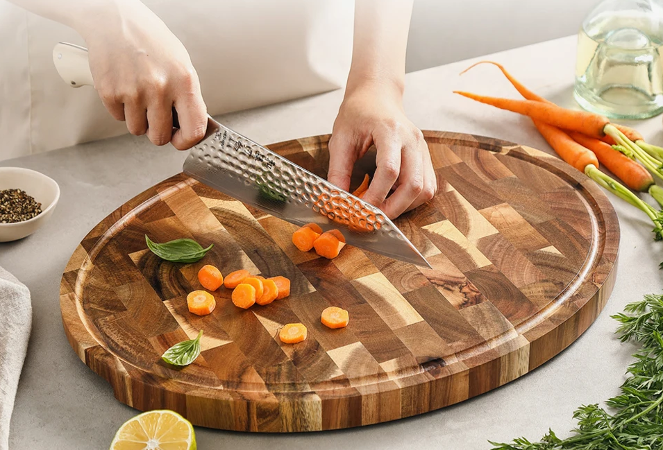 Round Acacia Wood Serving Board