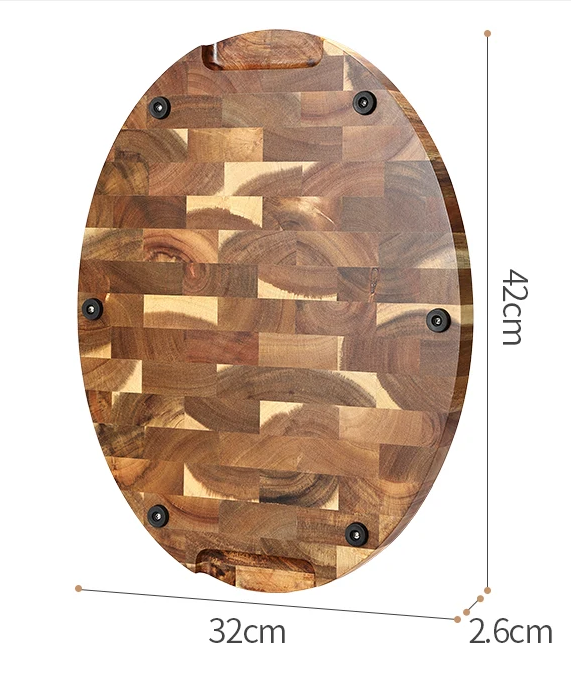 Round Acacia Wood Serving Board