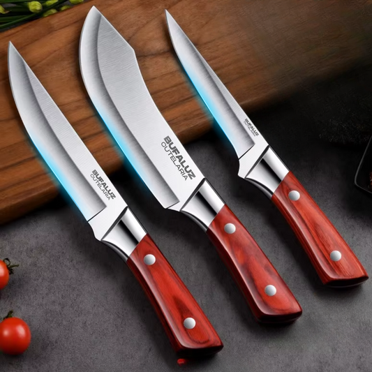 Set of 3 Handcrafted Forged Knives - Buy 1, Get 3!