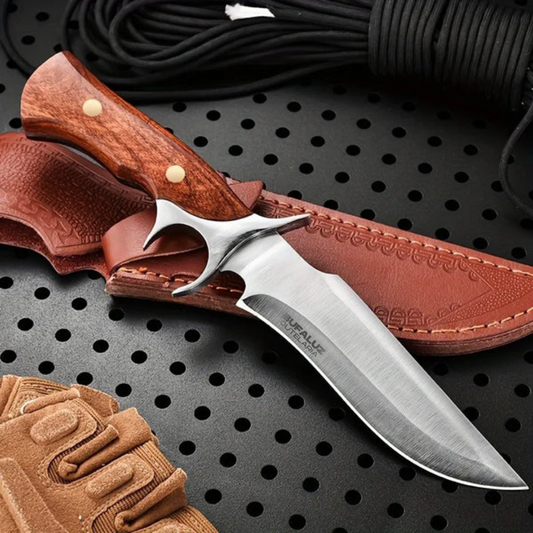 Artisan Steel Knife with Leather Sheath