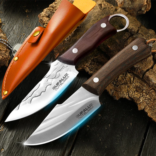 Set of 2 Handcrafted Angus Knives - Purchase 1, Receive 2 [Hand Forged]