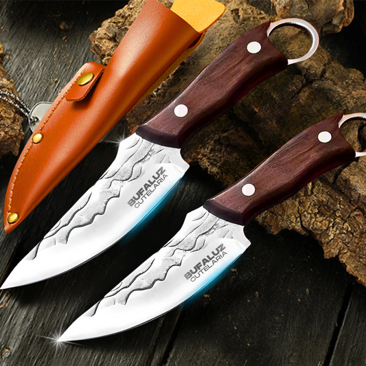 Set of 2 Handcrafted Sharp Knives - Buy 1, Get 2 [Hand Forged]