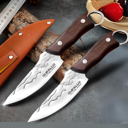 Set of 2 Handcrafted Sharp Knives - Buy 1, Get 2 [Hand Forged]