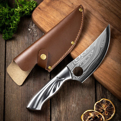 Set of 4 Hand Forged Professional King Knives with Sheaths