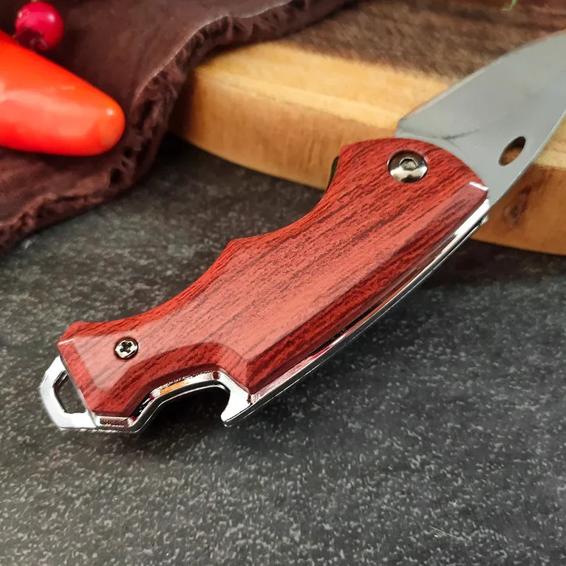 Compact Red Folding Knife