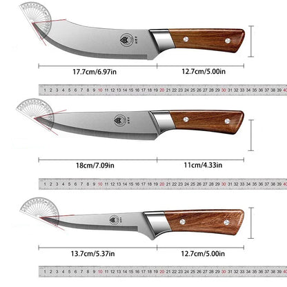 Set of 3 Bull Knives