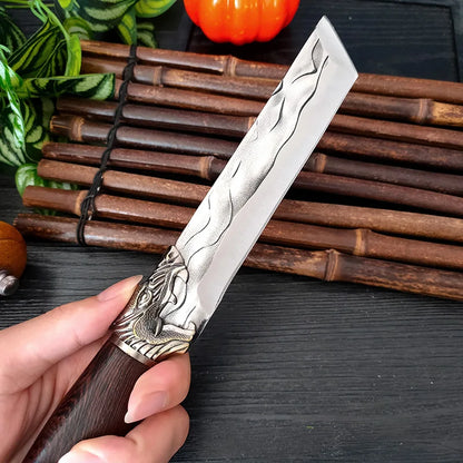 Artisan Dragon Knife - Hand-Forged with Elegant Sheath