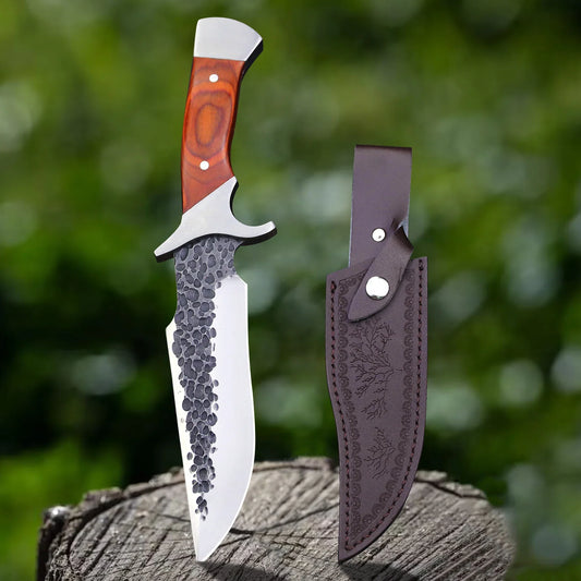 Artisan Fire Knife - Hand-Forged with Custom Sheath