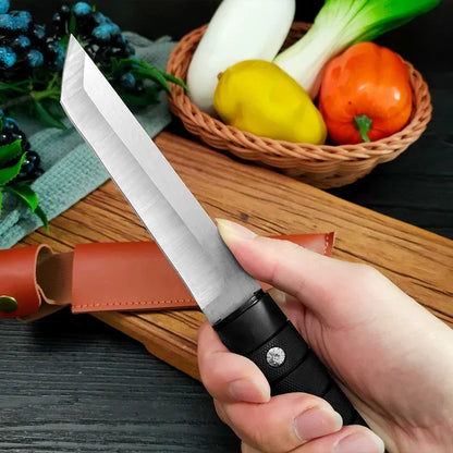 Artisan Chili Knife - Hand Forged with Custom Sheath