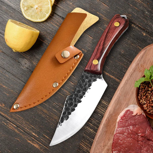Artisan Forged Stone Knife - Handcrafted Excellence