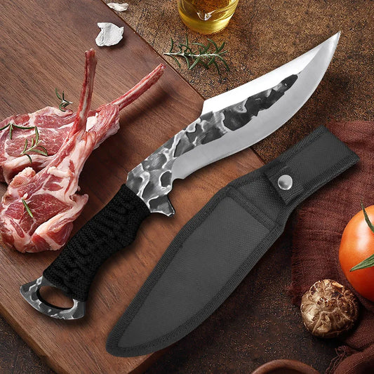 Artisan Filleting Knife - Hand Forged with Protective Sheath