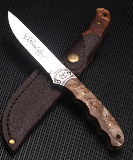 Artisan Marble Knife - Hand Forged with Custom Sheath