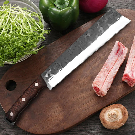 Artisan Cow Knife - Hand Forged with Custom Sheath