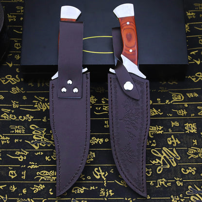 Artisan Fire Knife - Hand-Forged with Custom Sheath