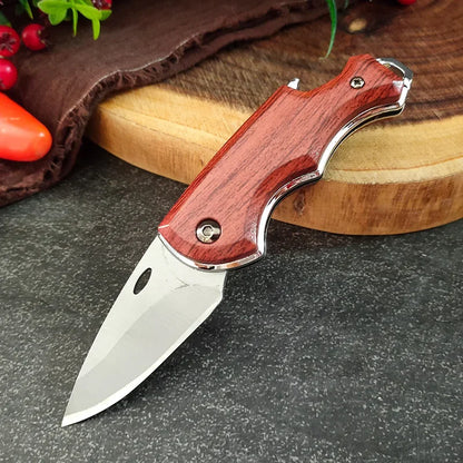 Compact Red Folding Knife