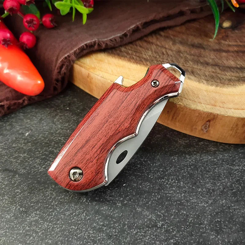 Compact Red Folding Knife