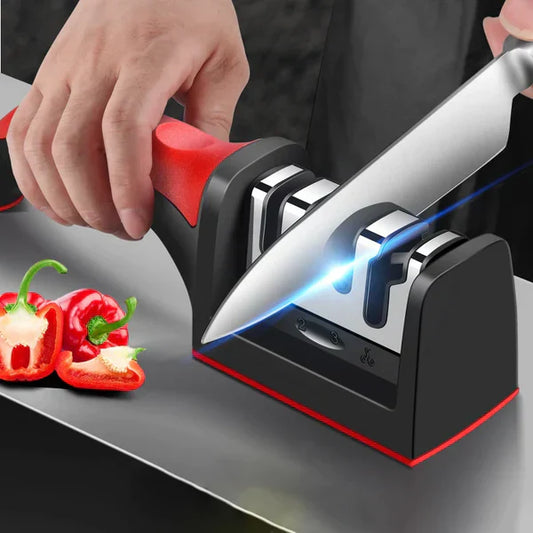 Triple-Function Knife Sharpener