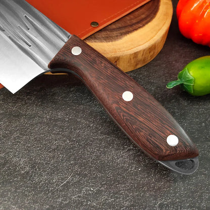 Artisan Garlic Knife - Hand Forged with Protective Sheath