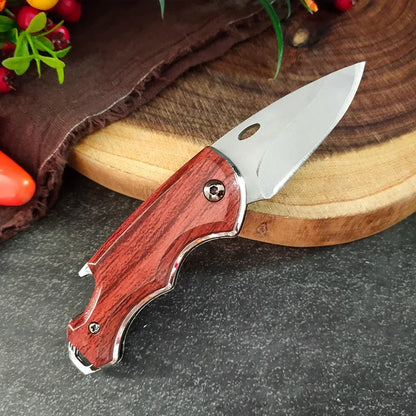 Compact Red Folding Knife