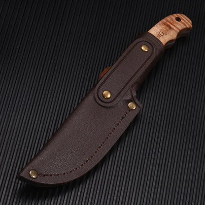 Artisan Marble Knife - Hand Forged with Custom Sheath