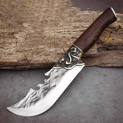 Set of 3 Handcrafted Forged Knives with Protective Sheaths