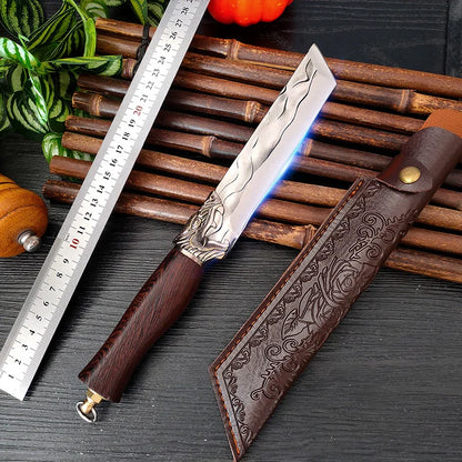 Artisan Dragon Knife - Hand-Forged with Elegant Sheath