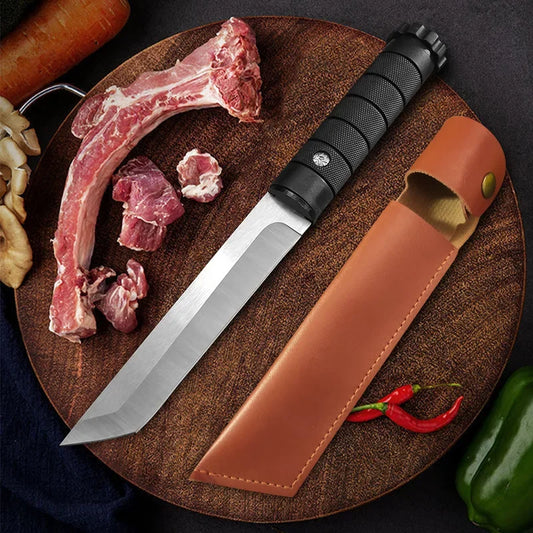 Artisan Chili Knife - Hand Forged with Custom Sheath