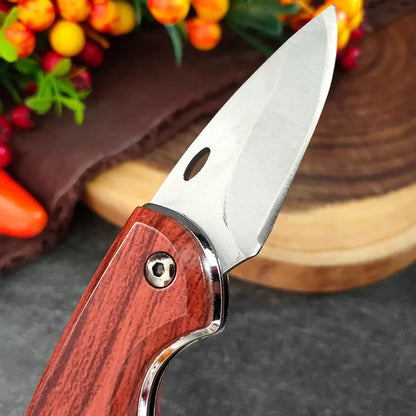 Compact Red Folding Knife