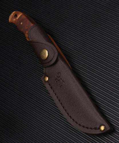 Artisan Marble Knife - Hand Forged with Custom Sheath