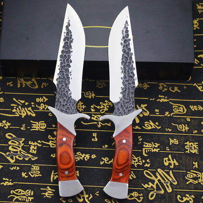 Artisan Fire Knife - Hand-Forged with Custom Sheath