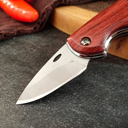 Compact Red Folding Knife