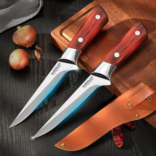 Set of 2 Hand-Forged Boning Knives - Purchase 1, Receive 2!
