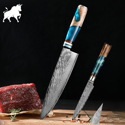 Set of 2 Damascus Steel Knives