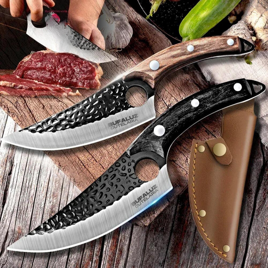 Set of 2 Hand Forged Handmade Knives - Buy 1, Get 2!