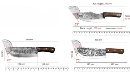 Set of 3 Handcrafted Bronco Knives - Artisan Forged