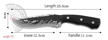 Artisan Bone Knife - Hand Forged with Custom Sheath
